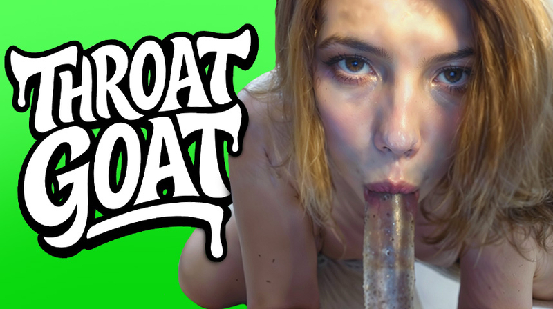 Sucking Frank the dildo, fingering my clit and playing with my tight pussy